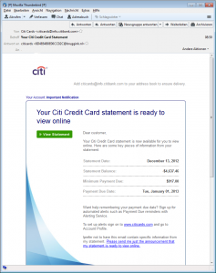 Falsche Citibank-E-Mail führt zu Drive-by-Download