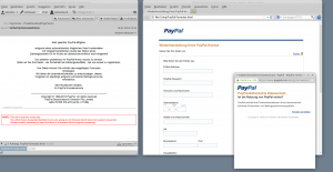 Paypal Phishing-E-Mail mit angehängtem Formular