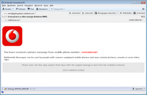 Falsche Vodafone-E-Mail mit Trojaner im Anhang