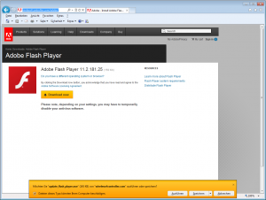Angebliches Adobe-Update von fremder Website.