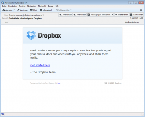 Falsche Dropbox-Einladung