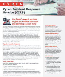 cyren incident response service
